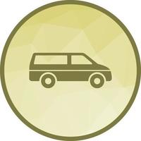 MiniVan Low Poly Background Icon vector