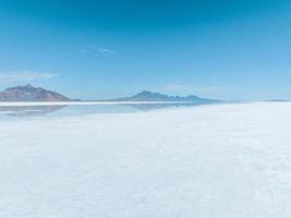 Aerial view of the special Bonneville state park at Utah photo