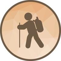 Trekking Low Poly Background Icon vector