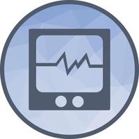 ECG Monitor Low Poly Background Icon vector