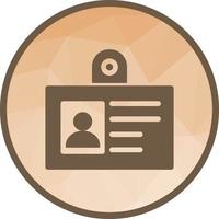 Identification Badge Low Poly Background Icon vector