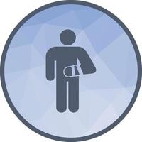 Bandaged Person Low Poly Background Icon vector