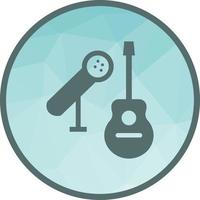 Guitar and Mic Low Poly Background Icon vector