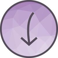 Arrow Pointing Down Low Poly Background Icon vector