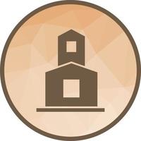 Temple Low Poly Background Icon vector