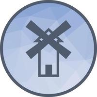 Windmill Low Poly Background Icon vector