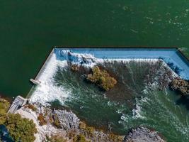 Aerial view of the water fall that the city of Idaho Falls, ID USA is named after. photo