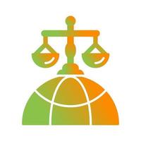 icono de vector de derecho internacional