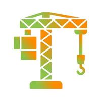 Crane Lifting Vector Icon