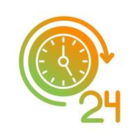 24 Hours Vector Icon