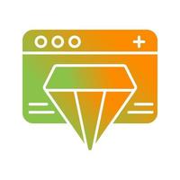 Quality Site Glyph Gradient vector