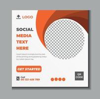 Digital marketing agency and corporate social media post template design vector