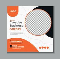Digital marketing agency and corporate social media post template design vector