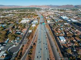 vista aérea de la autopista 183 y el intercambio de la autopista interestatal de la autopista mopac foto