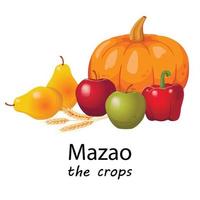 The crops Mazao for celebrating Kwanzaa. vector