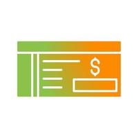 Bank Check Vector Icon