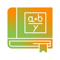 icono de vector de libro de álgebra