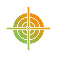Target Glyph Gradient Icon vector