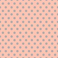 Seamless grey polka dots on peach color background. vector