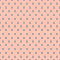 Seamless grey polka dots on peach color background. vector