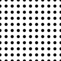 White background  and black Polka dot seamless pattern. vector