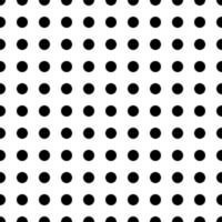 White background  and black Polka dot seamless pattern. vector