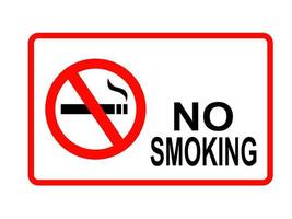 No smoking sign in the square and empty area for your language text. vector