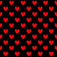 Red hearts on black background for  banner, cover, wallpaper and create your ideas. vector