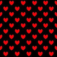 Red hearts on black background for  banner, cover, wallpaper and create your ideas. vector