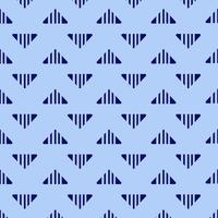 Seamless geometric triangle on blue background. vector