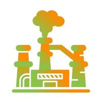 Factory Glyph Gradient Icon vector