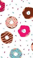 Background for bakery donut shop and cafe.  The format is suitable for social media stories. vector