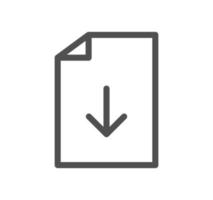 Document and paper icon outline and linear vector. vector