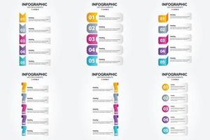 ilustración vectorial infografía conjunto de diseño plano para folleto publicitario y revista vector