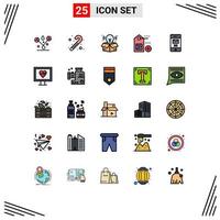 25 Creative Icons Modern Signs and Symbols of heart message process junk tag Editable Vector Design Elements