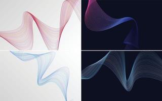 Collection of geometric minimal lines pattern set vector