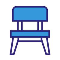 doodle icon chair, wooden chair, armchair, linear icon, hand drawing vector