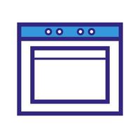 estufa de cocina con icono de garabato, estufa de gas, electrodomésticos, icono lineal, dibujo a mano vector