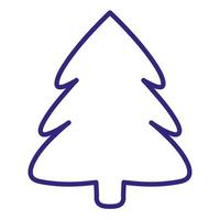 doodle icon christmas tree, pine tree, linear icon, hand drawing vector