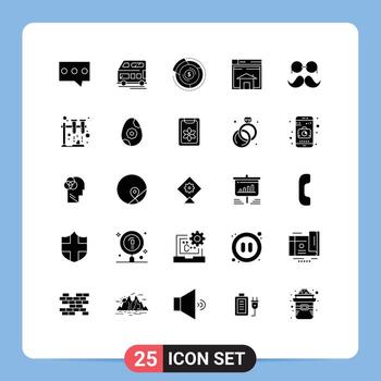 25 Solid Glyph concept for Websites Mobile and Apps website layout budget web home Editable Vector Design Elements