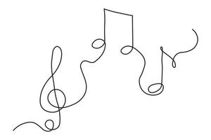 Musical notes on white background. vector