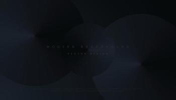 Dark Premium Background with Abstract Darkness Circles Geometric Shapes. Vector Illustration