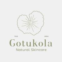 Gotu Kola or Centella Asiatica Skincare Logo vector