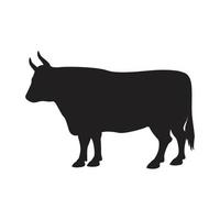 Silhouette of a cow vector