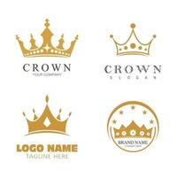 Crown Logo Template vector icon illustration design