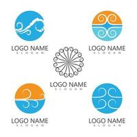 Wind icon isolated logo vector template design