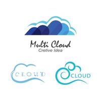 nube ilustración logo vector diseño plano