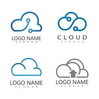 Cloud illustration logo vector flat design