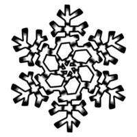Snowflake vector icon on transparent background. Perfect for logos, icons, stickers and more