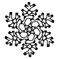 Snowflake vector icon on transparent background. Perfect for logos, icons, stickers and more